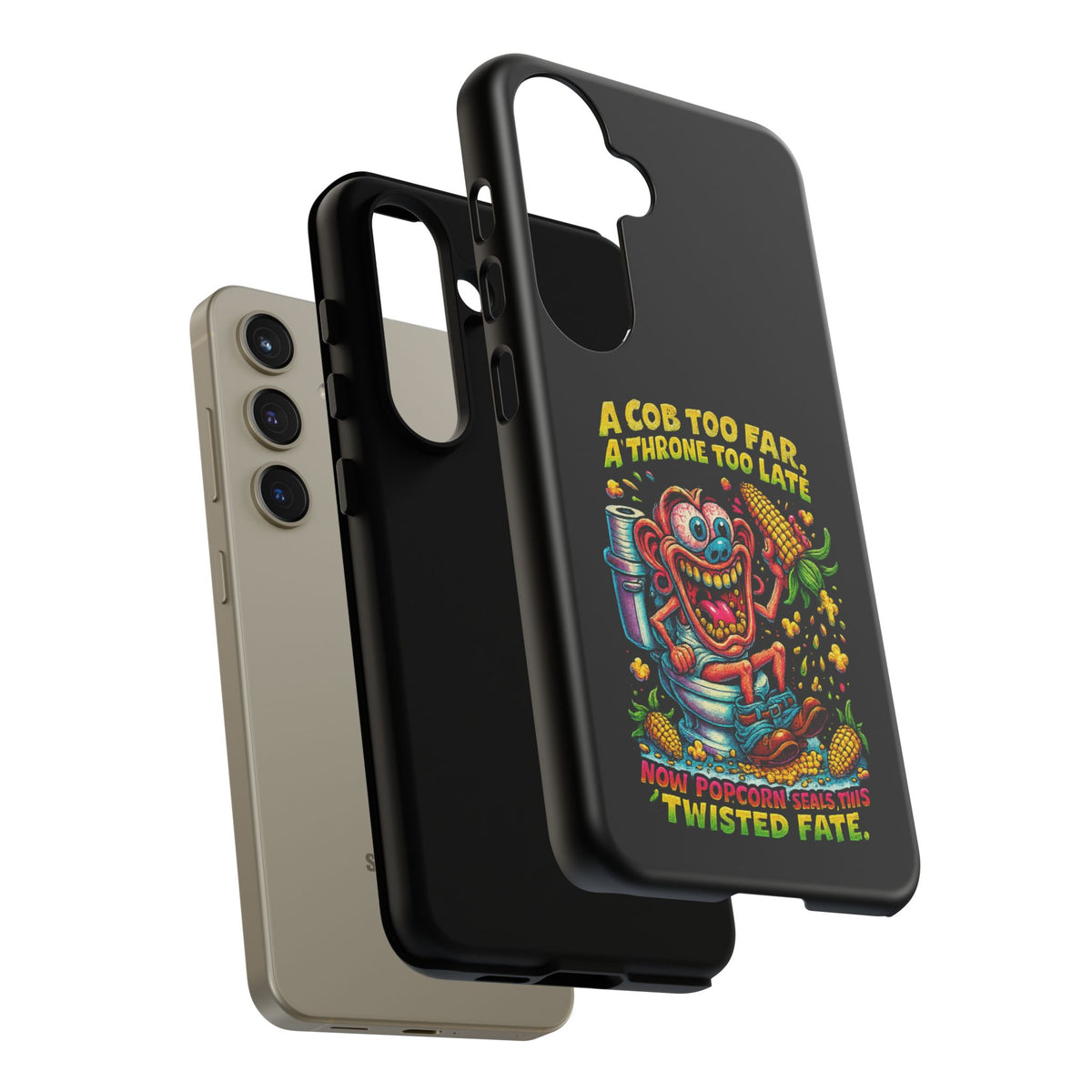 Phone Case — "A Cob Too Far" Popcorn Horror Design