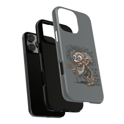 Phone Case — Funny Grumpy Troll Design: “Get Off My Lawn” Protective Cover
