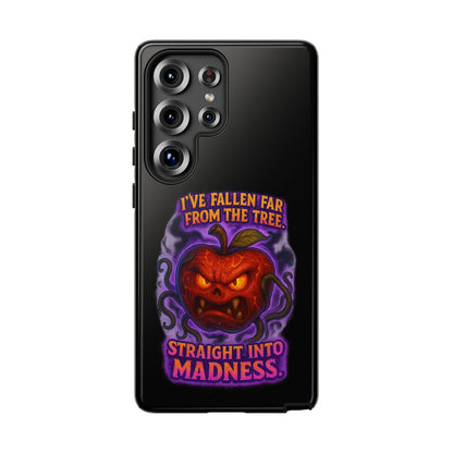 Phone Case — 'I've Fallen Far From the Tree, Straight Into Madness' Pumpkin Horror Design