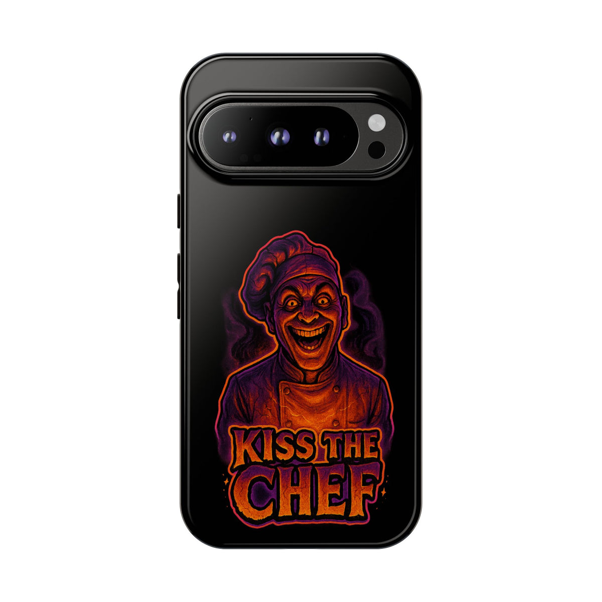 Phone Case — "Kiss the Chef" Neon Horror Chef Design