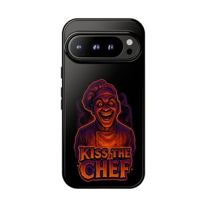 Phone Case — "Kiss the Chef" Neon Horror Chef Design