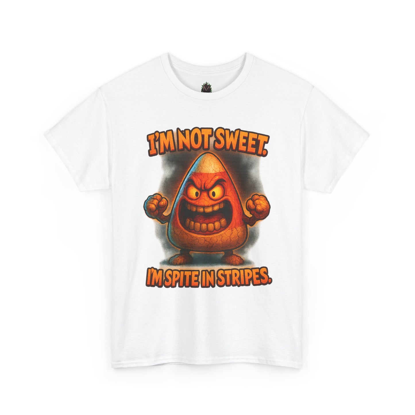 Angry Candy Corn I'm Not Sweet I'm Spite in Stripes T-Shirt