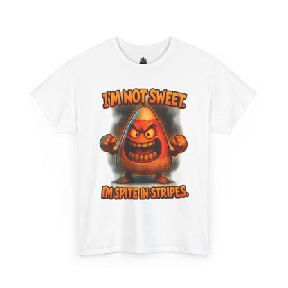 Angry Candy Corn I'm Not Sweet I'm Spite in Stripes T-Shirt