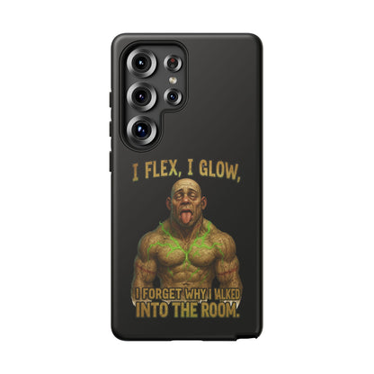 Phone Case — I Flex, I Glow Funny Muscular Guy Phone Cover