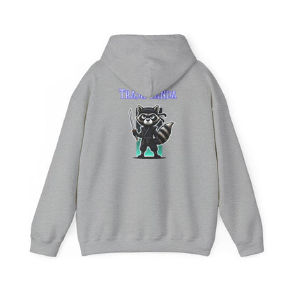Raccoon Samurai Hoodie — "Trash Panda" Graphic Hooded Sweatshirt