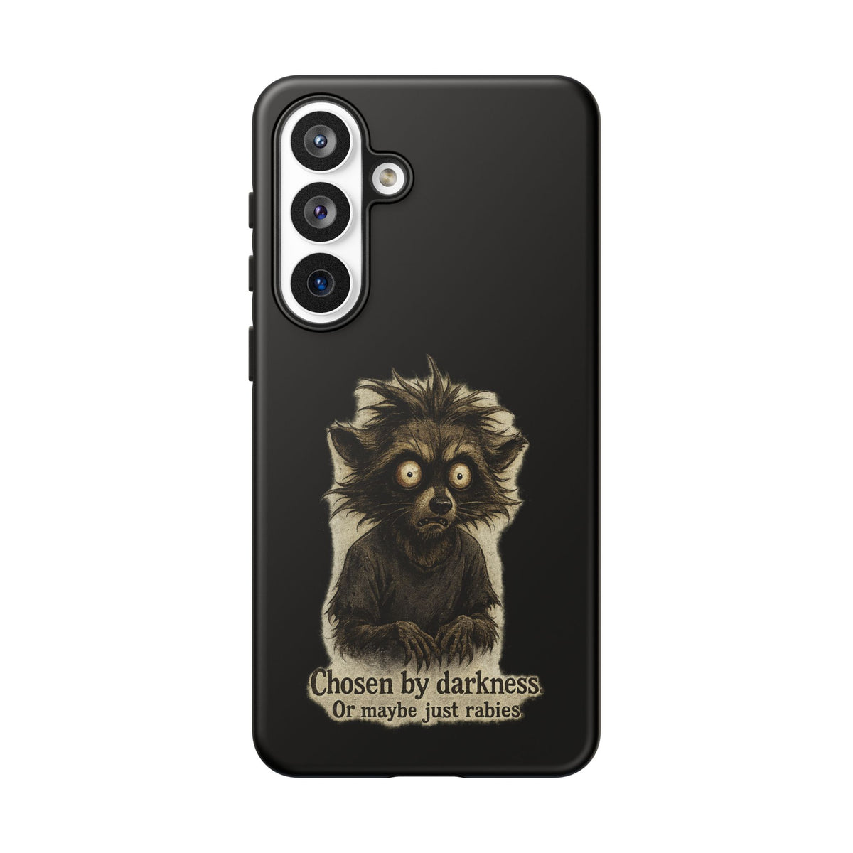 Phone Case — "Chosen by Darkness (Or Maybe Just Rabies)" Cute Creepy Lemur Design