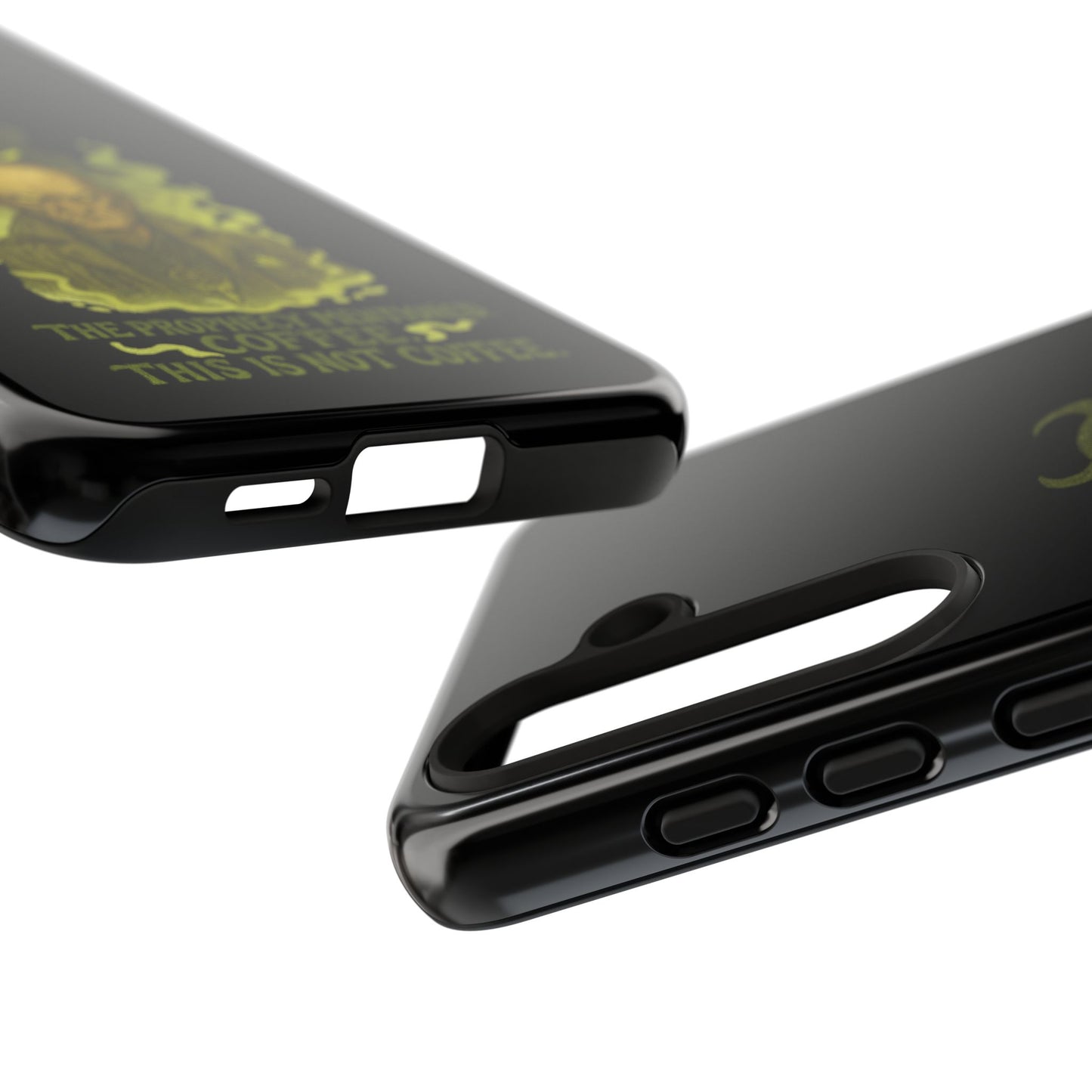 Phone Case — “The Prophecy Mentioned: Coffee This Is Not Coffee” Gothic Horror Design