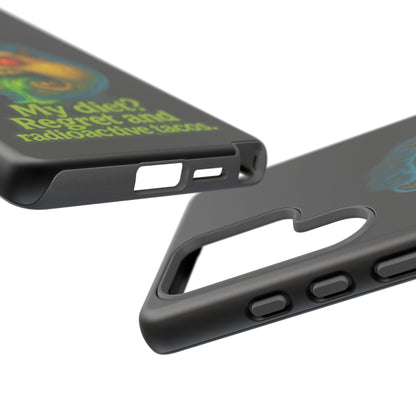 My Diet? Regret & Radioactive Tacos Phone Case — Funny Retro Monster Protective Cover