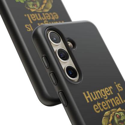 Phone Case — 'Hunger Is Eternal, Your Fingers Are Optional' Turtle Snack Graphic