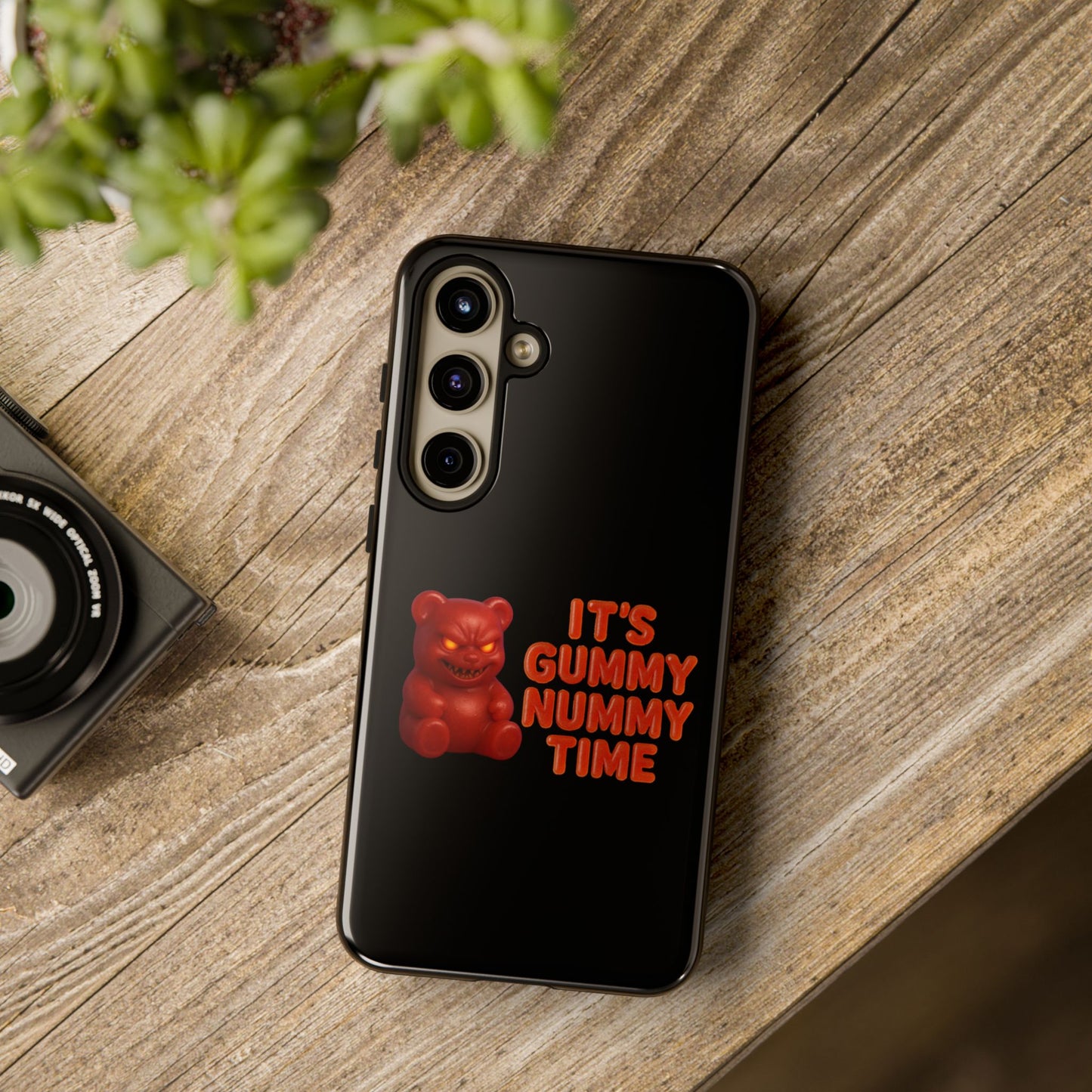 Phone Case — "It's Gummy Nummy Time" Red Gummy Bear Protective Case