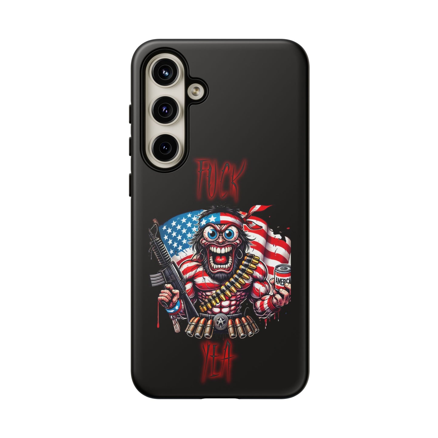 Phone Case — American Flag Skull Soldier Design (Tough Cases)