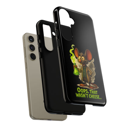 Phone Case — Funny Cartoon Rat "Oops That Wasn't Cheese" Protective Cover