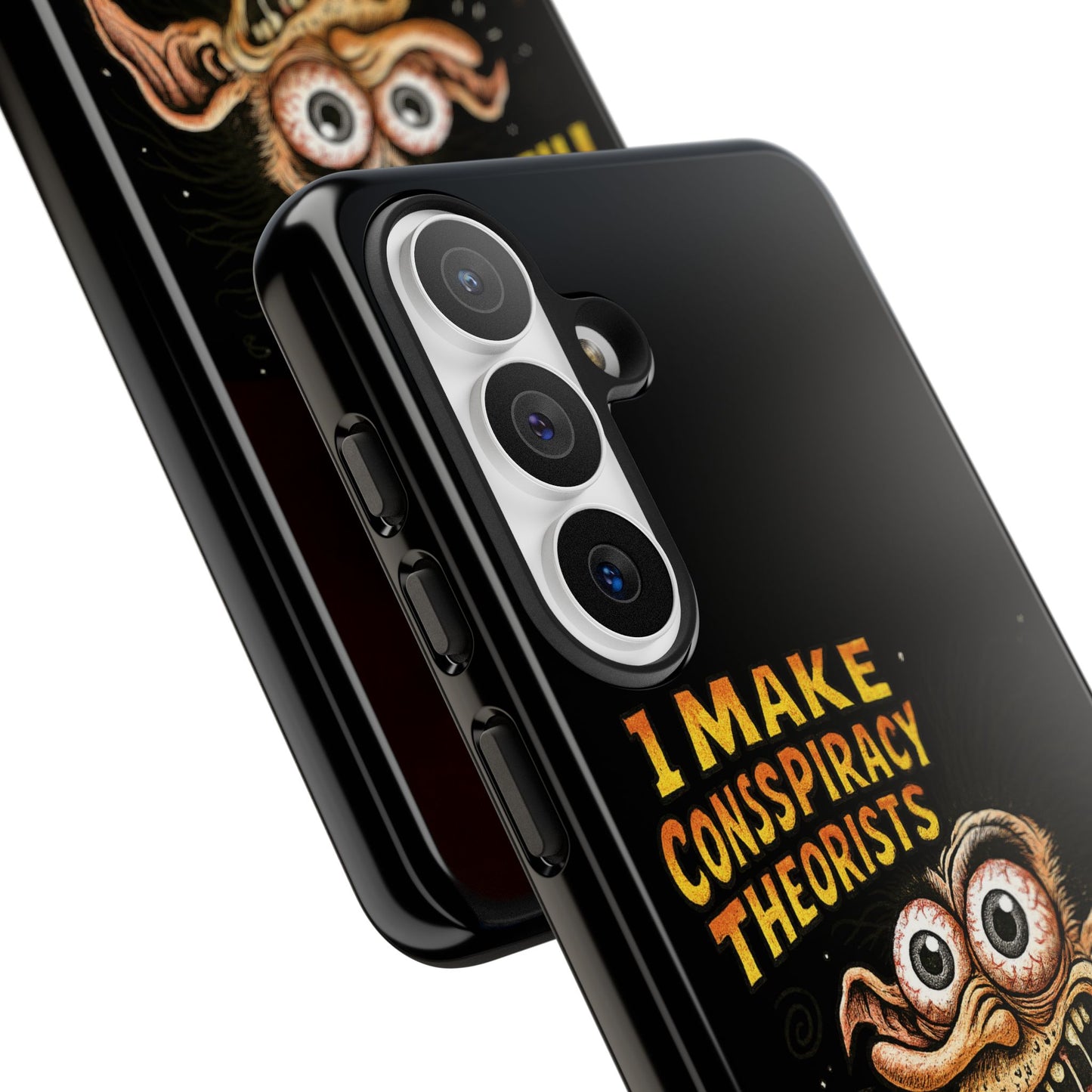 Phone Case — "I Make Conspiracy Theorists Look Lazy" Funny Retro Monster Design