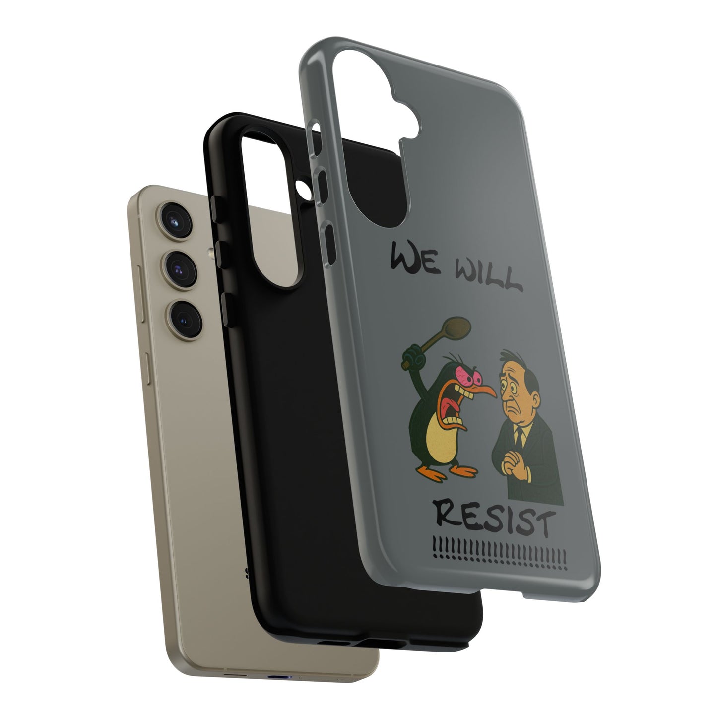 Phone Case - "We Will Resist" Cartoon Protest Design