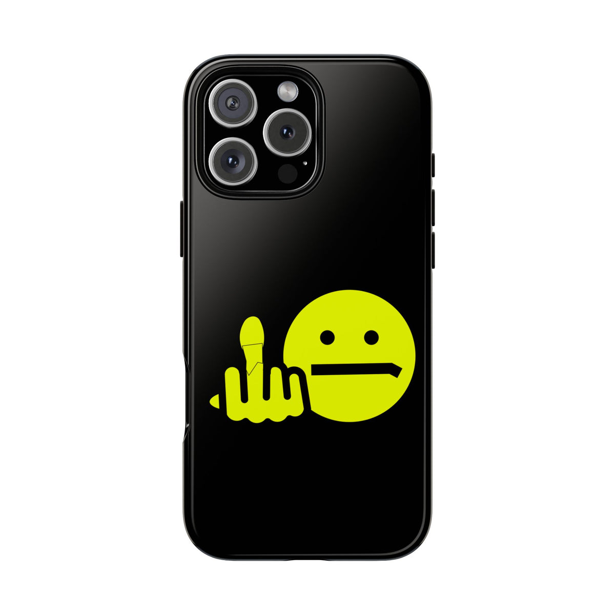 Phone Case — Neon Middle Finger Emoji Graphic