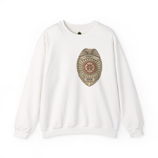 Flames Test Metal Courage Defines the Firefighter Crewneck Sweatshirt