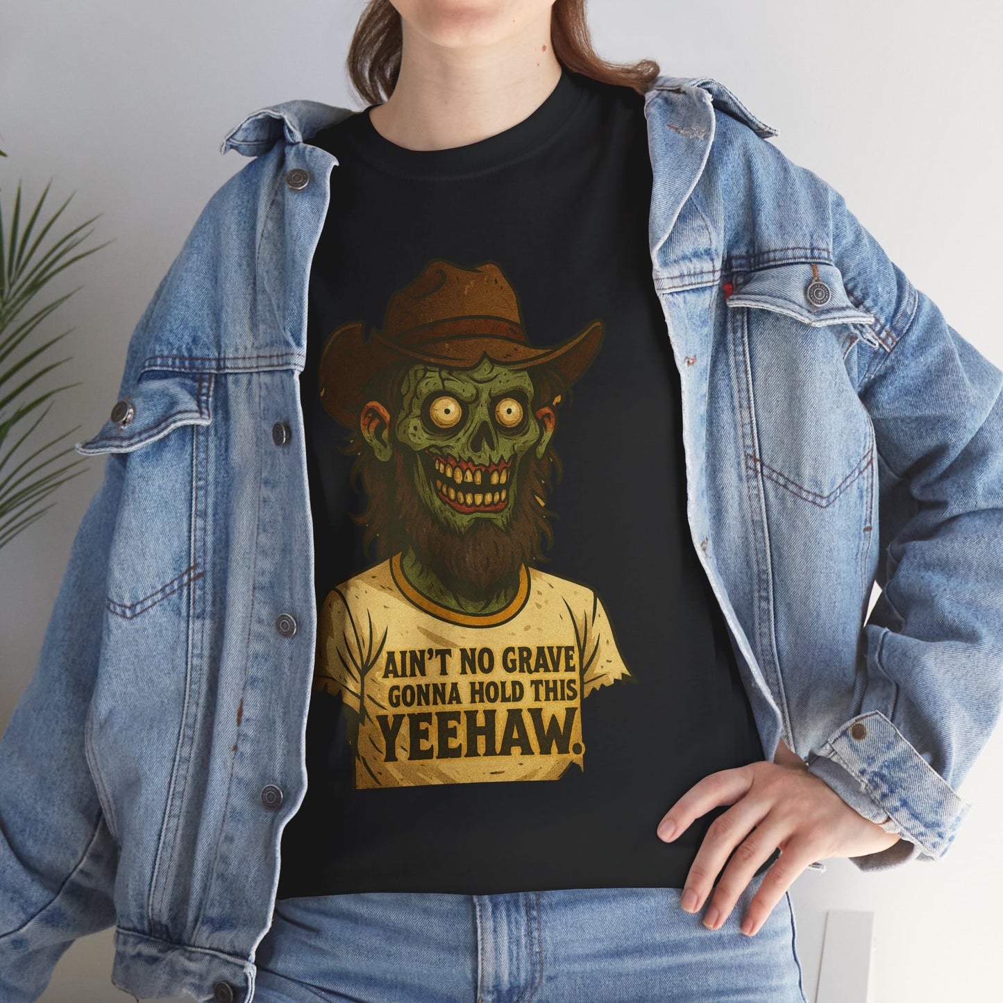 Zombie Cowboy Tee | "Ain't No Grave Gonna Hold This Yeehaw"