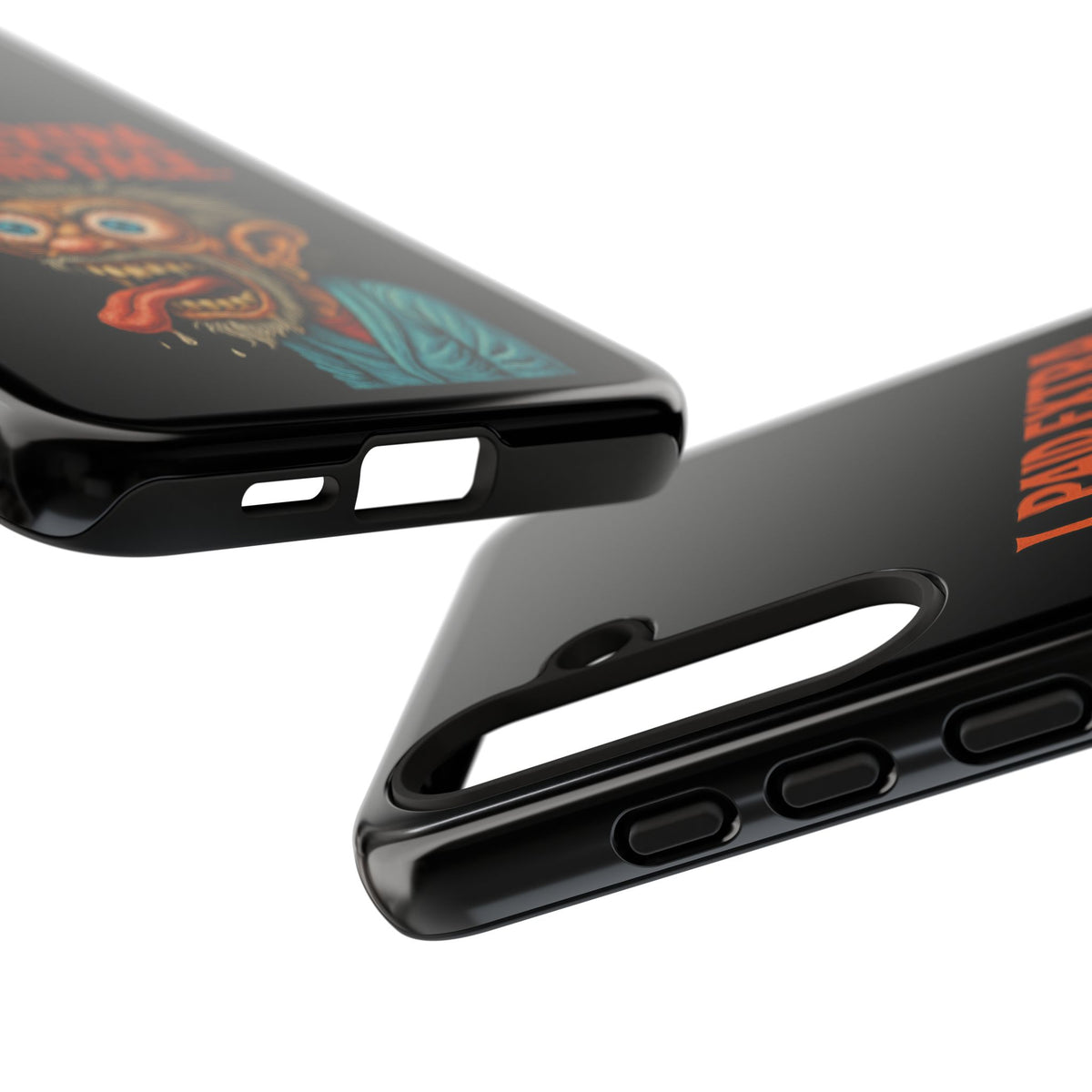 Funny ‘I Paid Extra For This Face’ Phone Case — Retro Horror Cartoon Design