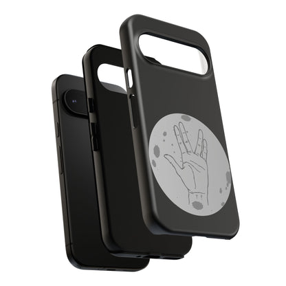 Spock Live Long Phone Case — Vulcan Salute Moon Graphic