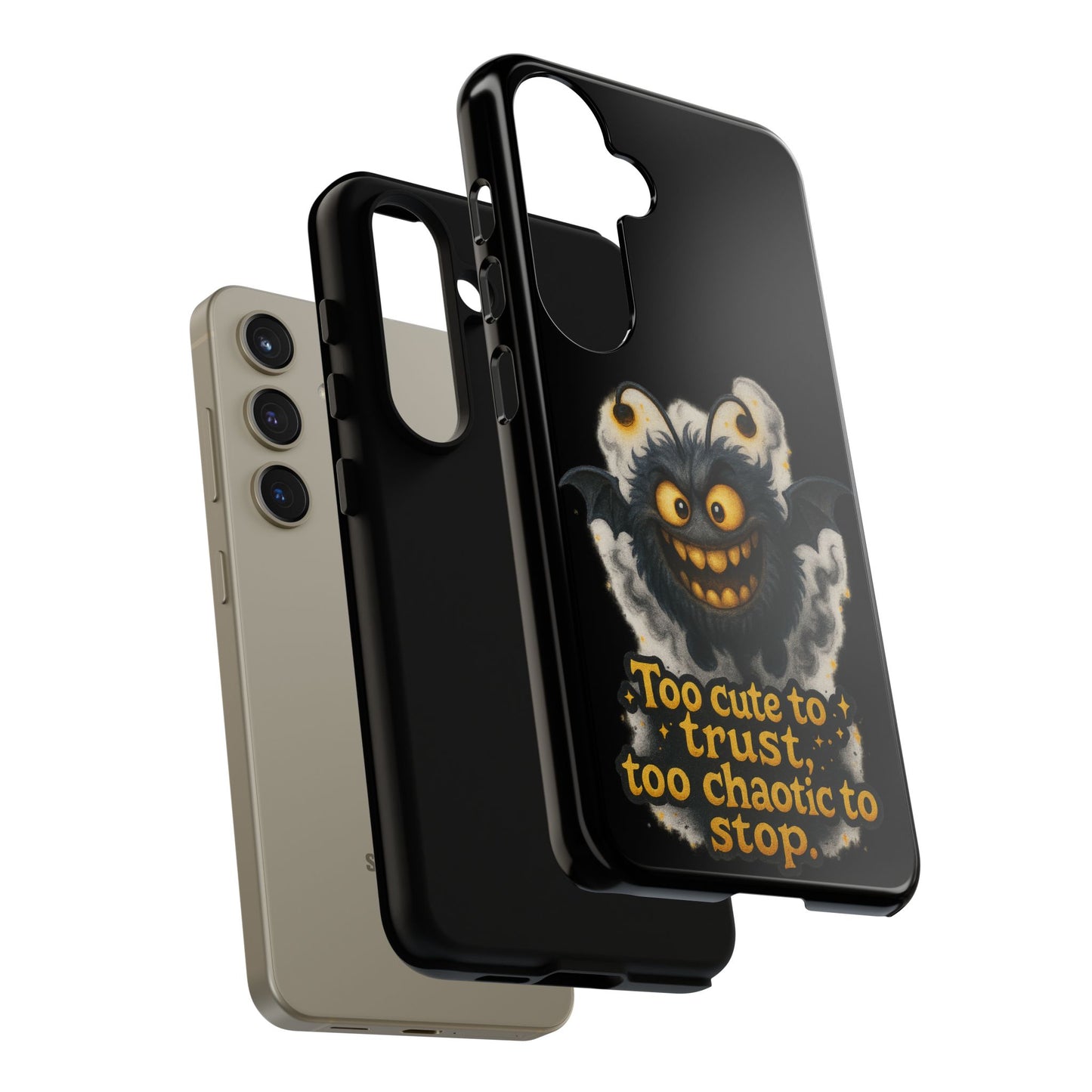 Phone Case — 'Too Cute to Trust, Too Chaotic to Stop' Mischievous Monster Protective Cover