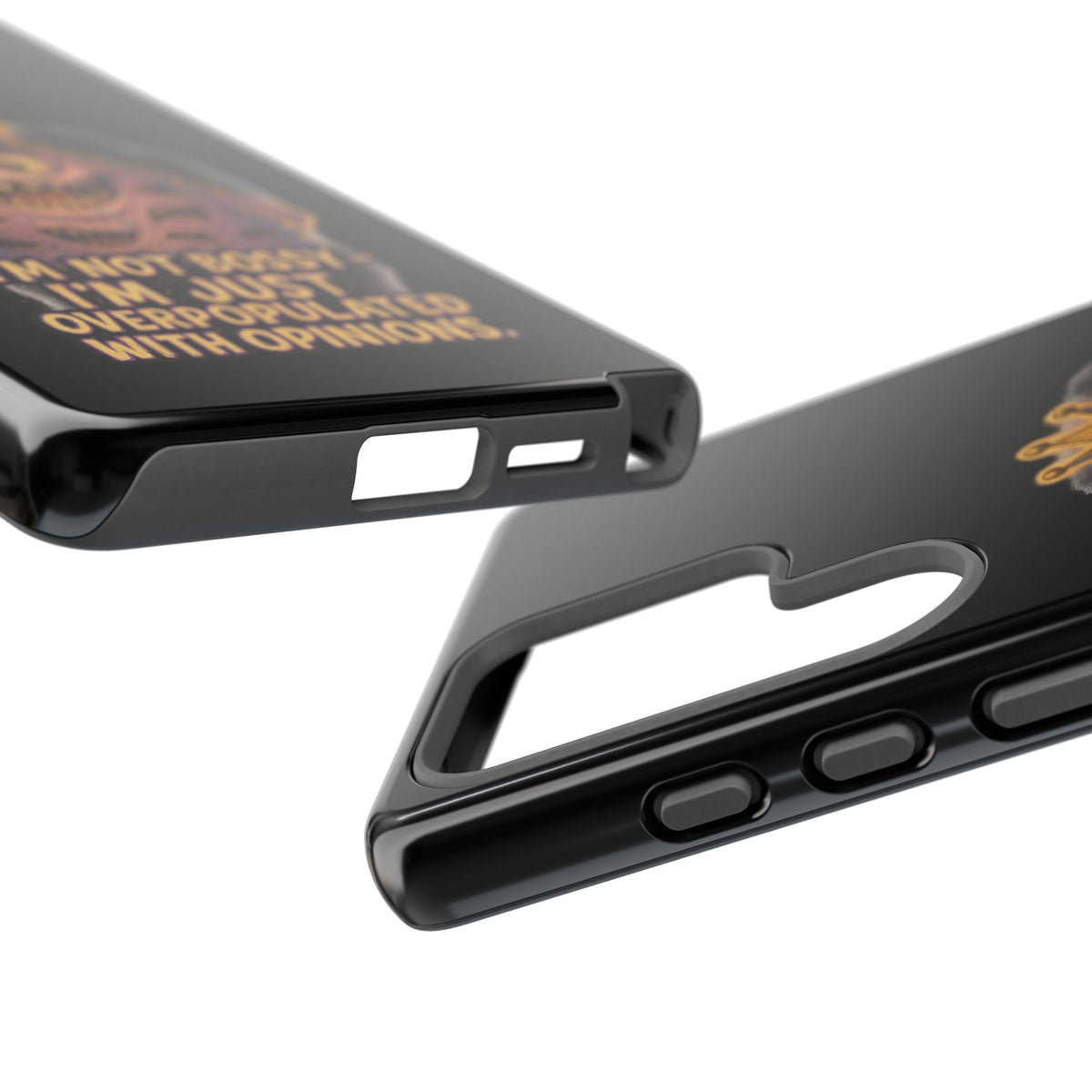 Phone Case — "I'm Not Bossy, I'm Just Overpopulated With Opinions" Funny Monster Graphic
