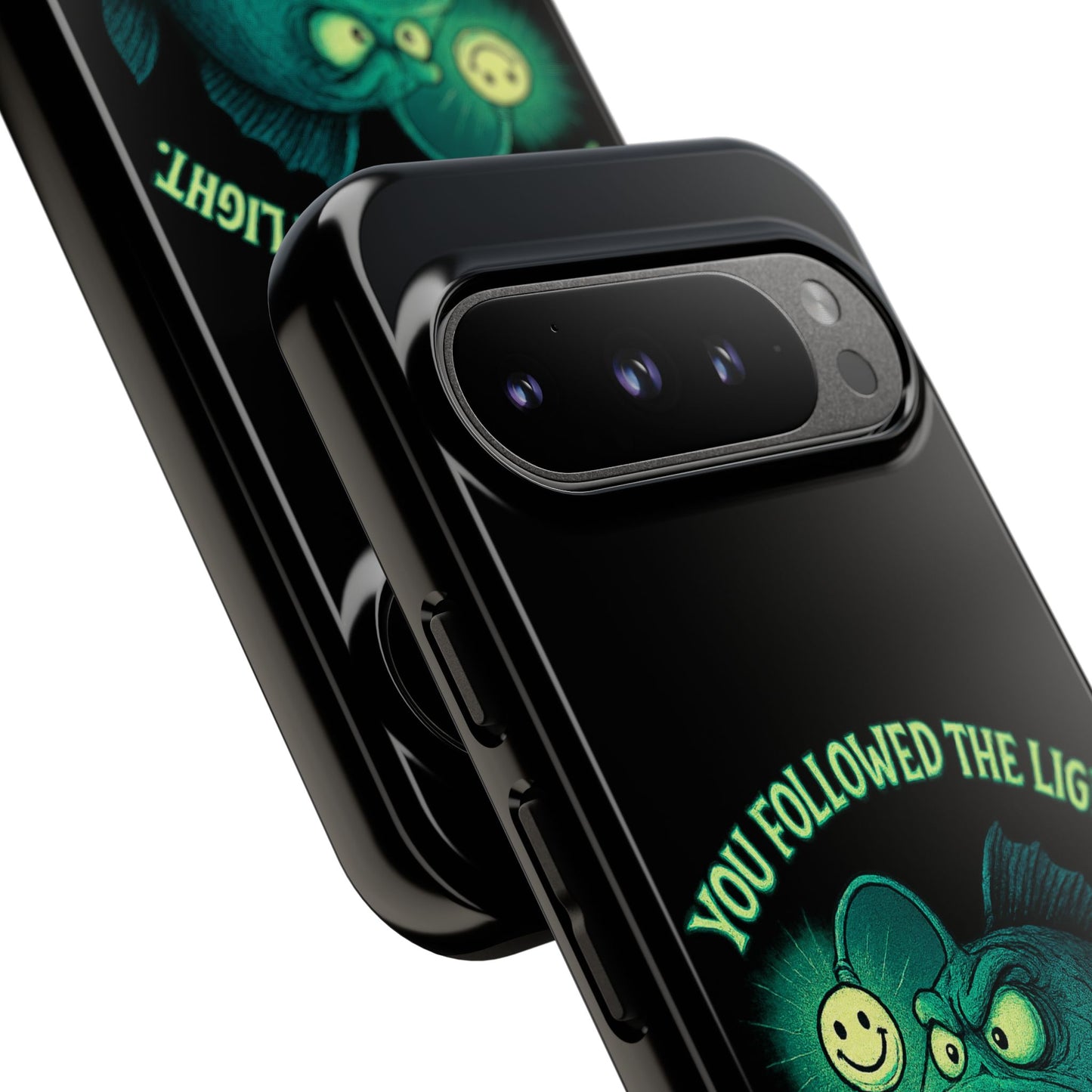 Anglerfish Phone Case – “You Followed The Light, That’s On You” Glow Horror Protective Case