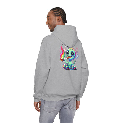 Alien Octopus Hoodie — Cute Rainbow-Smoking Space Creature Sweatshirt