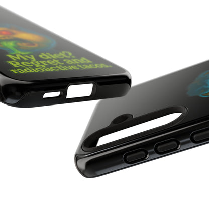 My Diet? Regret & Radioactive Tacos Phone Case — Funny Retro Monster Protective Cover