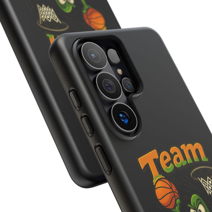 Team Player Basketball Phone Case — Cute Cartoon Pickle Dunk Phone Cover