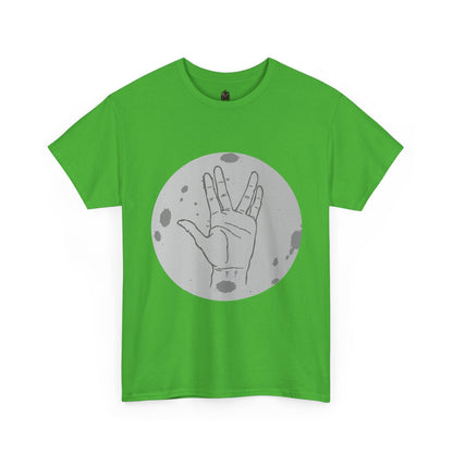 Vulcan Salute Moon Tee | Science Fiction Hand Graphic Tee