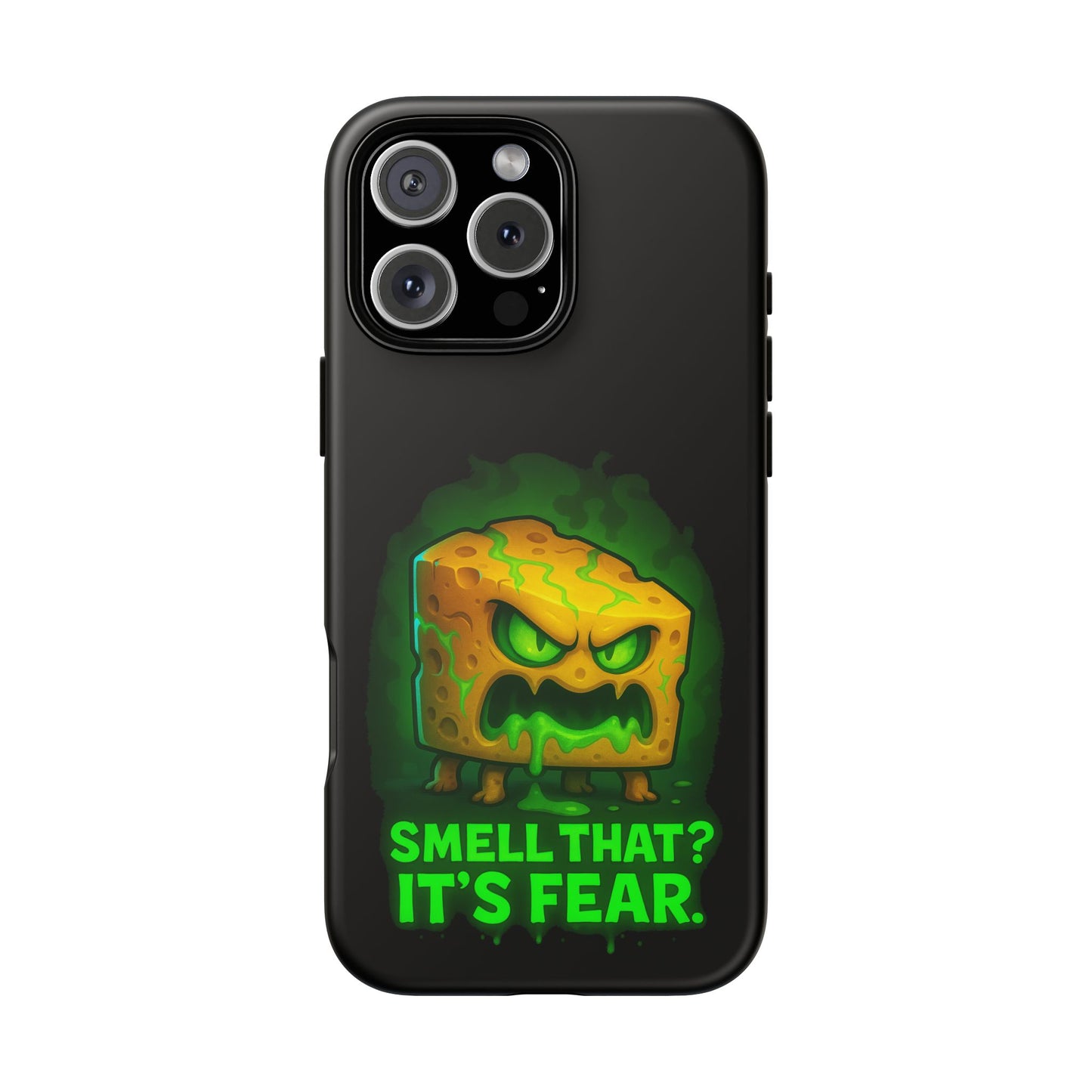 Phone Case — 'Smell That? It's Fear.' Spooky Cheese Monster Protective Case