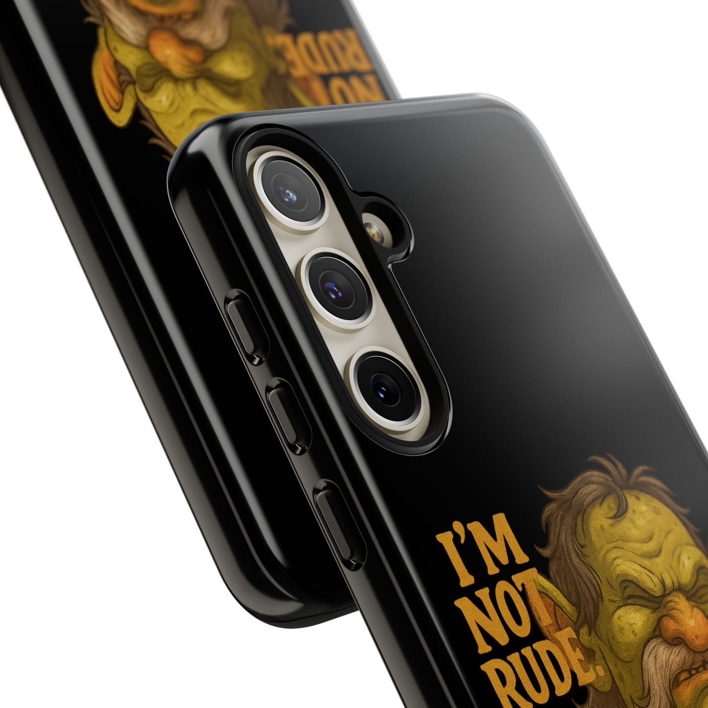 Phone Case — "I'm Not Rude, You're Just Exhausting" Grumpy Goblin Protective Cover