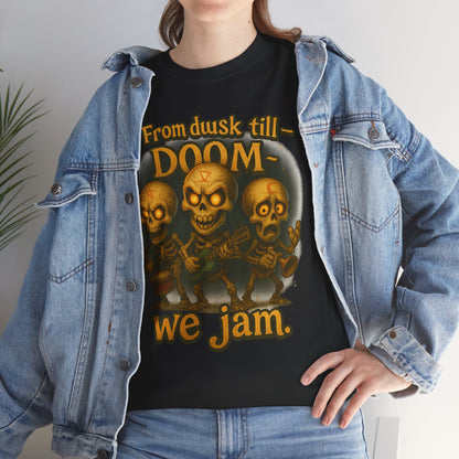 From Dusk Till Doom we jam Tee | Skull Band Graphic T-Shirt