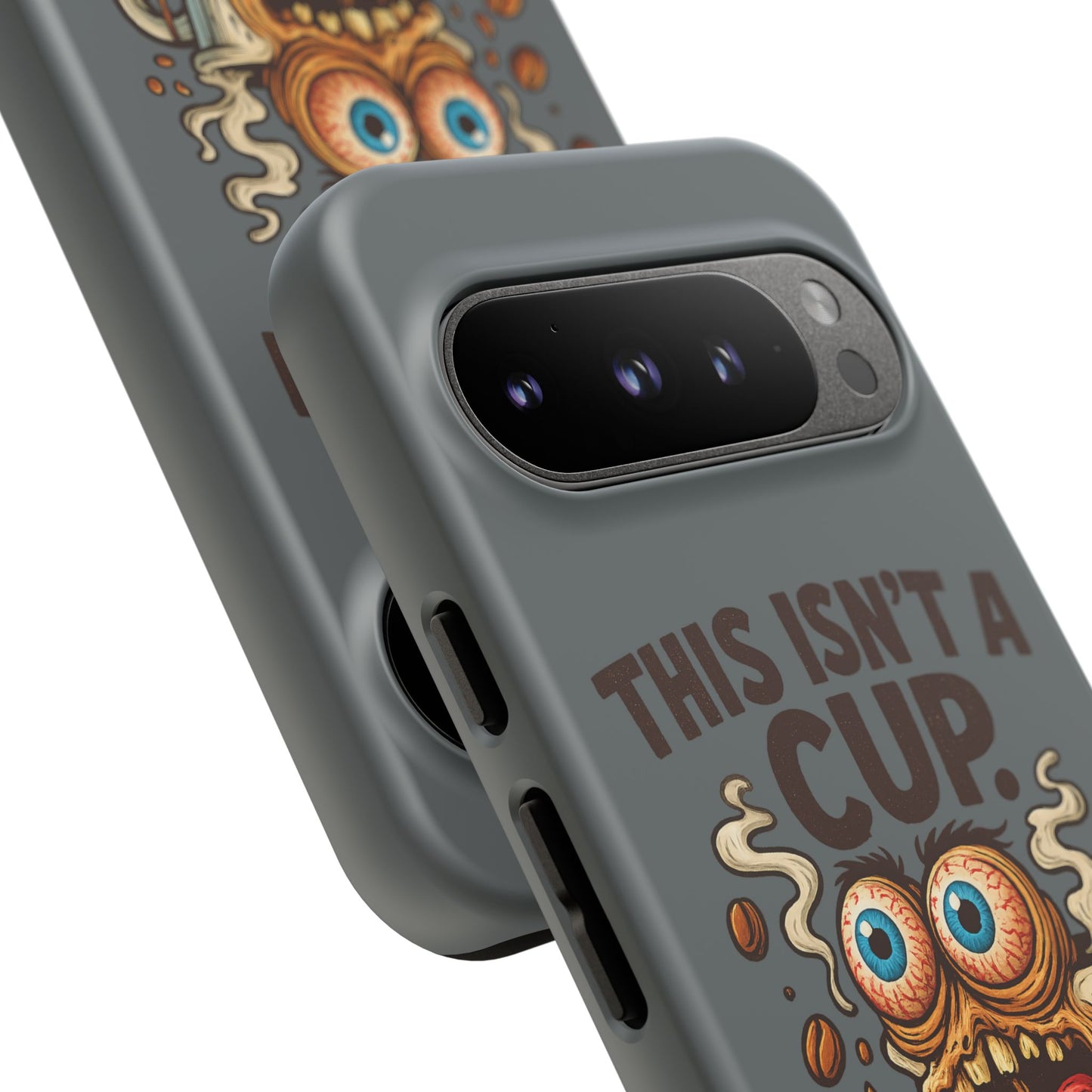 Phone Case — "This Isn't a Cup, It's a Cry for Help" Funny Coffee Monster Design