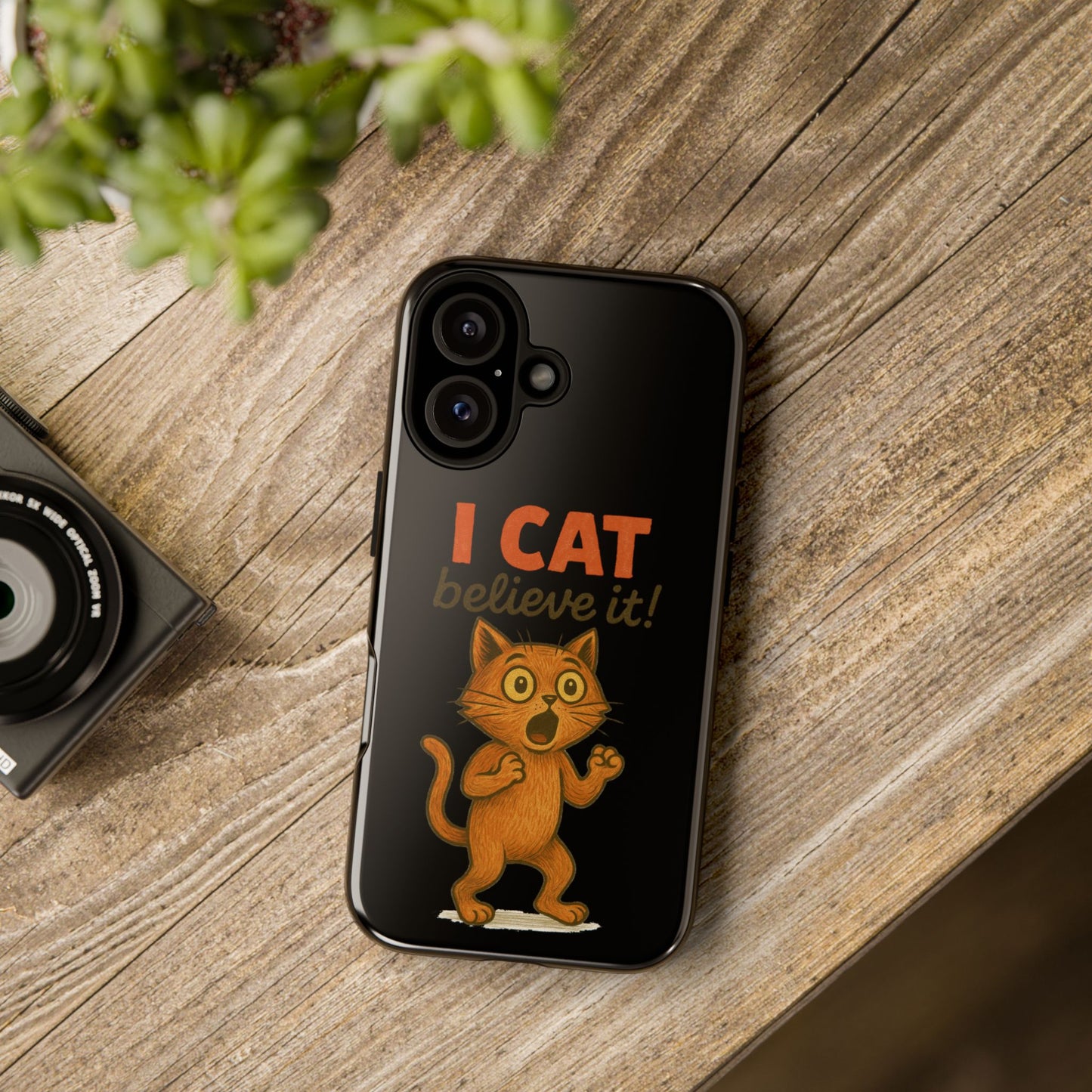 Phone Case — "I Cat Believe It!" Funny Orange Cat Protective Case