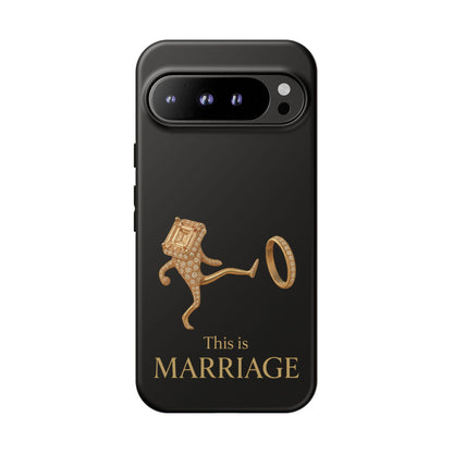 Phone Case - ‘This is Marriage’ Gold Ring Cartoon Design