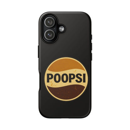 Poopsi Retro Logo Phone Case — Funny Vintage Soda-Inspired iPhone Cover