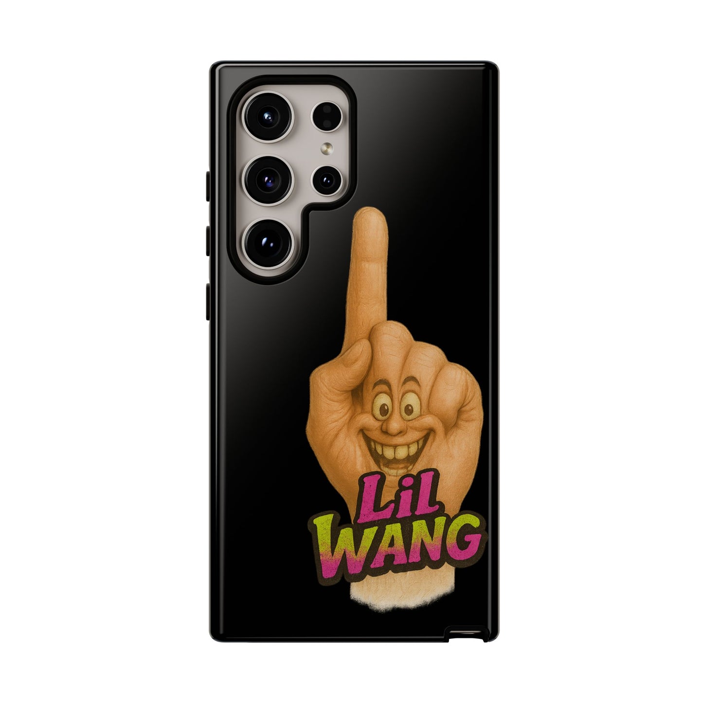 Phone Case — 'Lil Wang' Humorous Middle Finger Character Protective Cover
