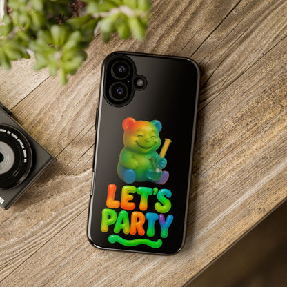 Let's Party Rainbow Bear Phone Case