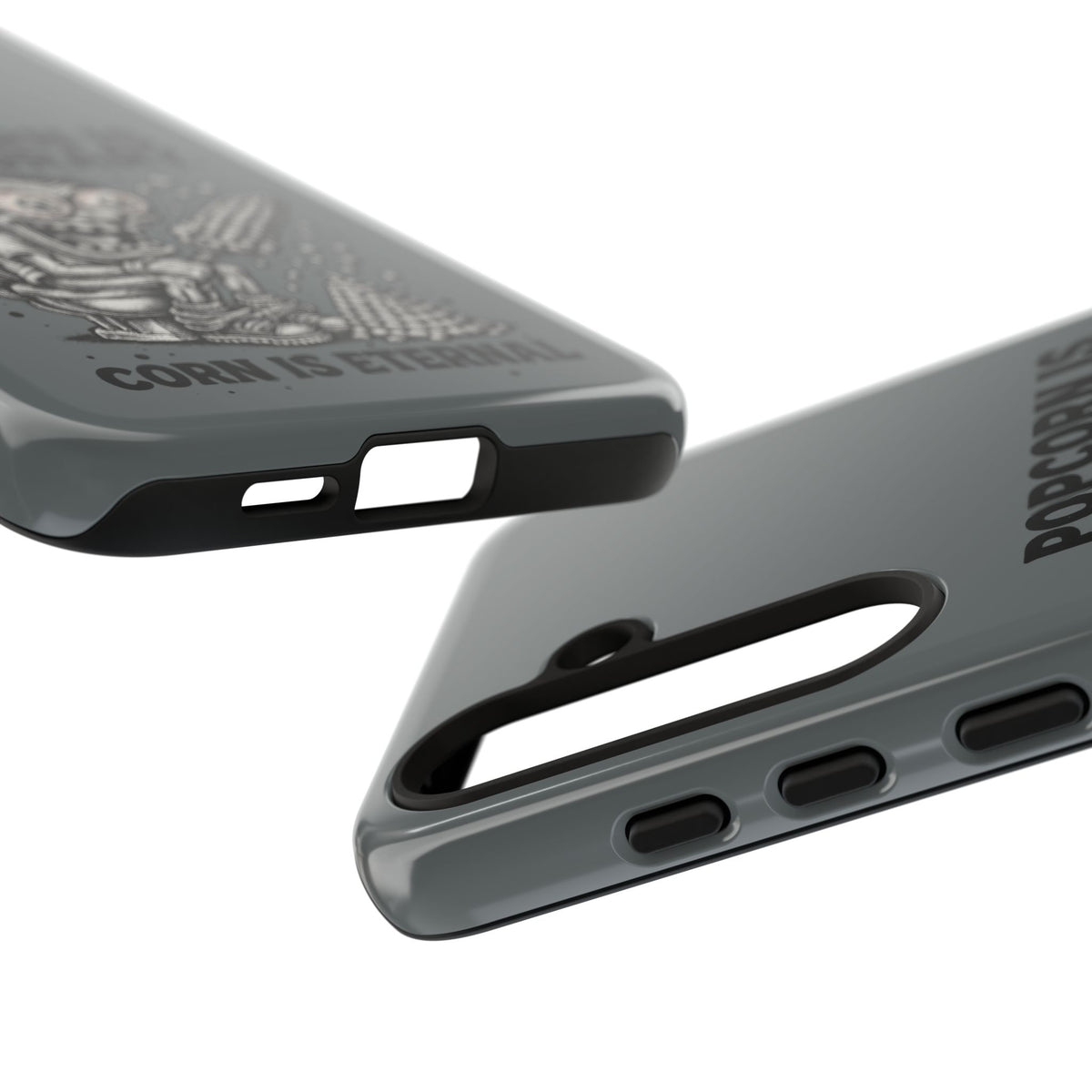 Phone Case — "Popcorn Is Temporary, Corn Is Eternal" Retro Zombie Corn Design