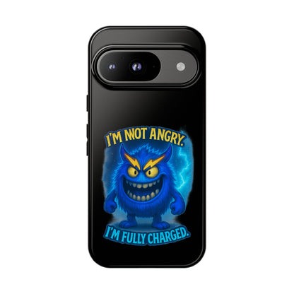 Phone Case - "I'm Not Angry, I'm Fully Charged" Electric Monster Protective Cover