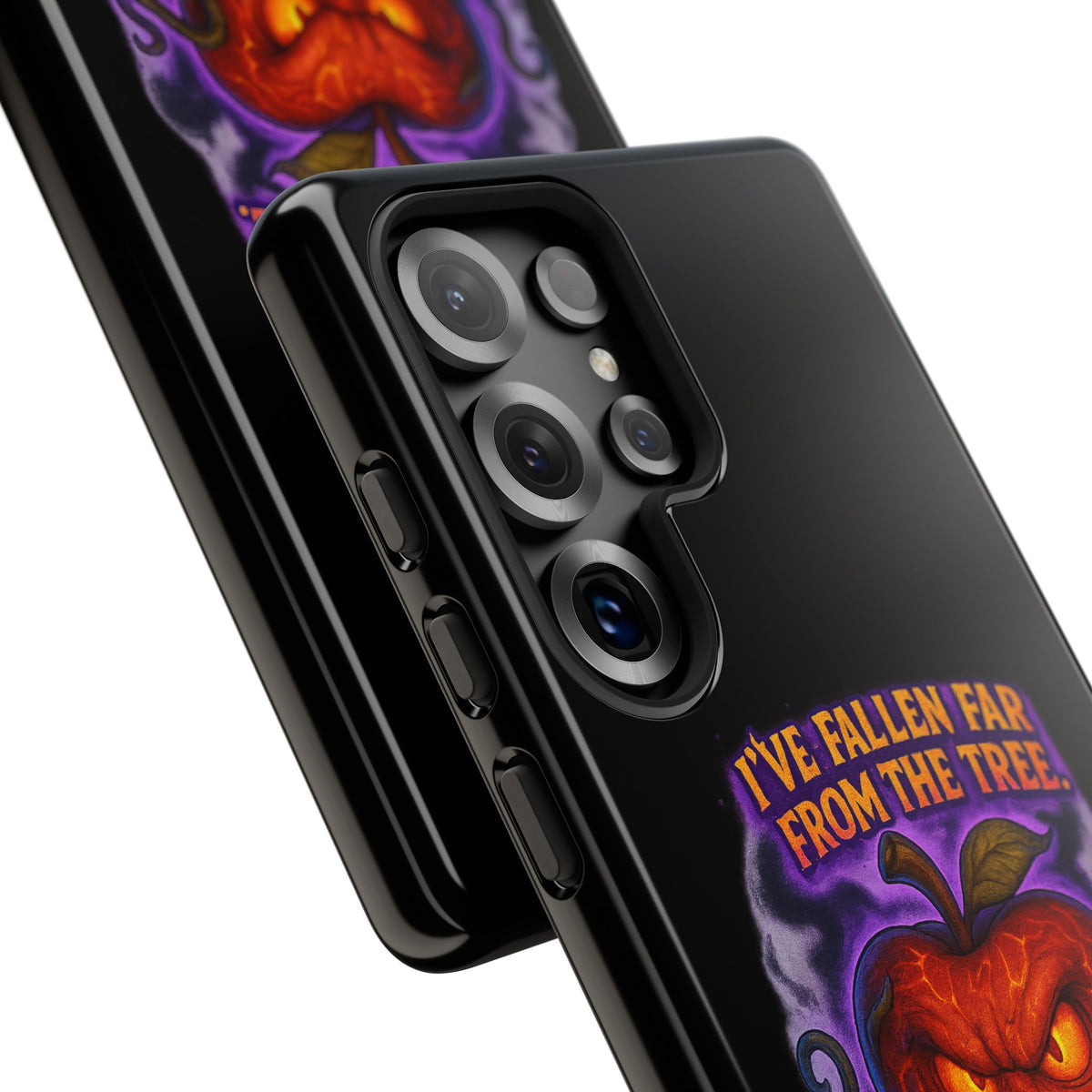 Phone Case — 'I've Fallen Far From the Tree, Straight Into Madness' Pumpkin Horror Design