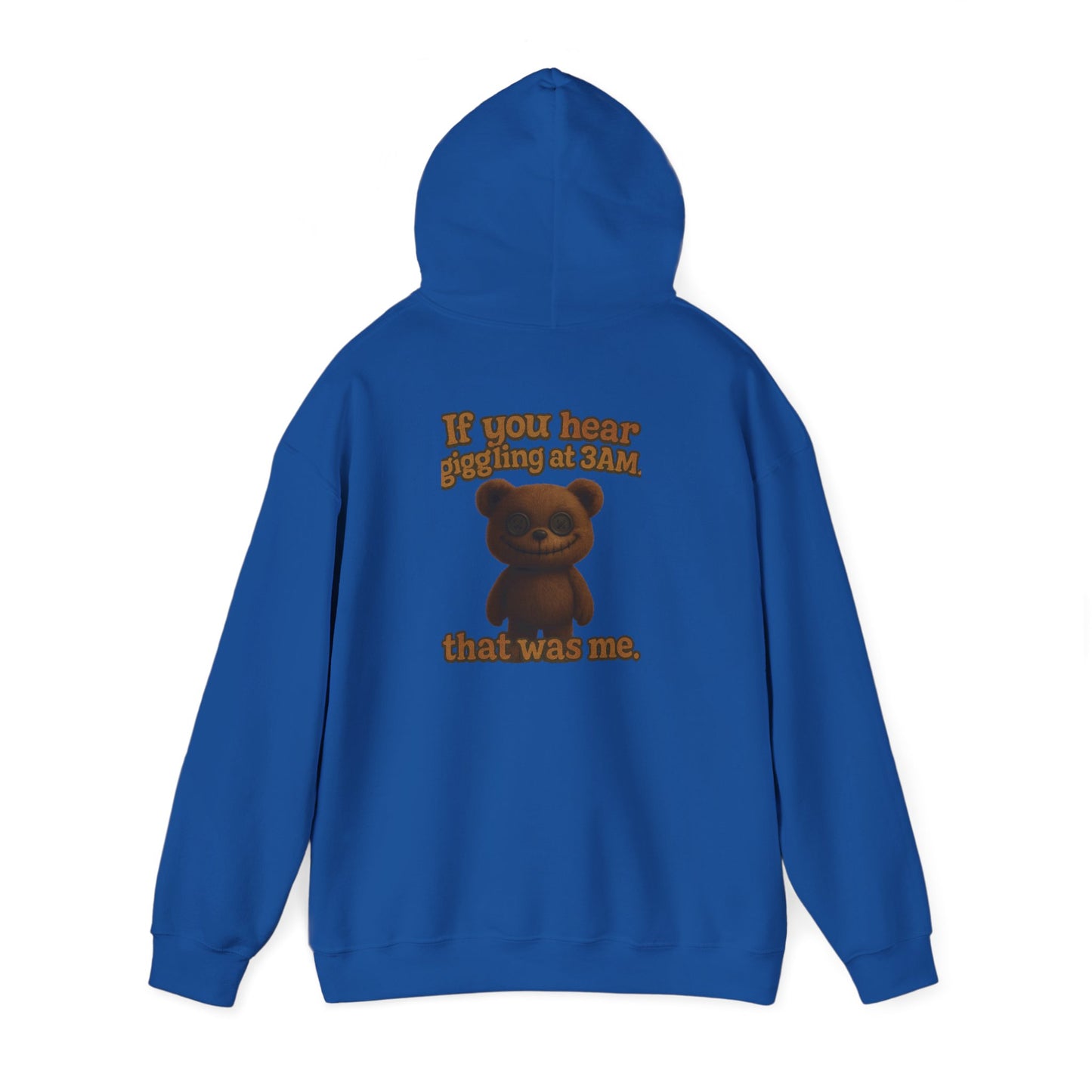 Bear Graphic Hoodie — "It Was Me" Cute Teddy Back Print