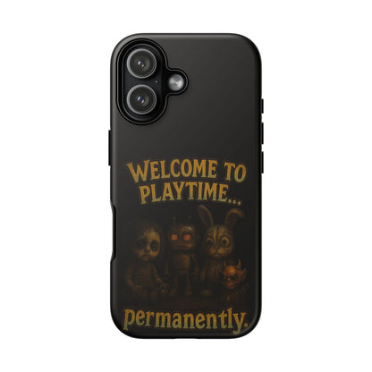 Phone Case — "Welcome to Playtime... Permanently." Horror Game Character Protective Case
