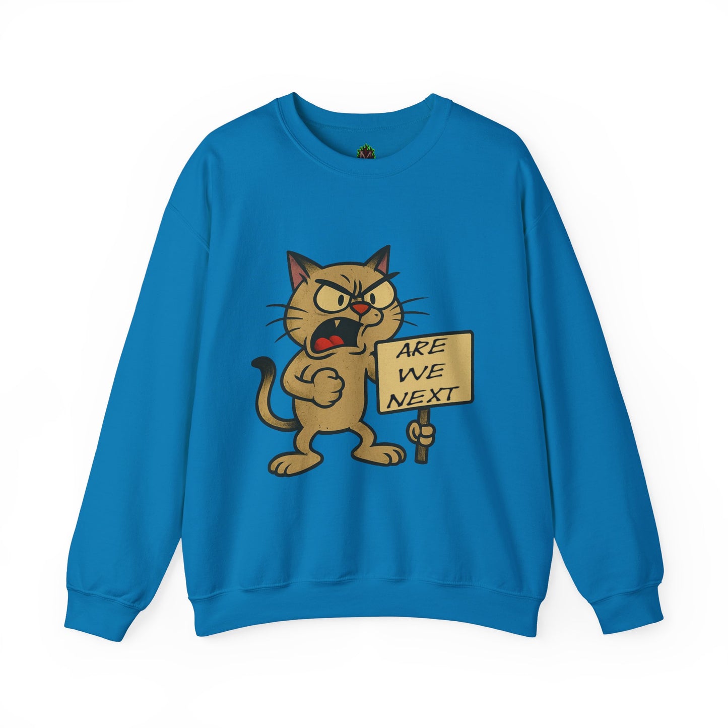 Are We Next – Angry Cat Protest Crewneck Sweatshirt