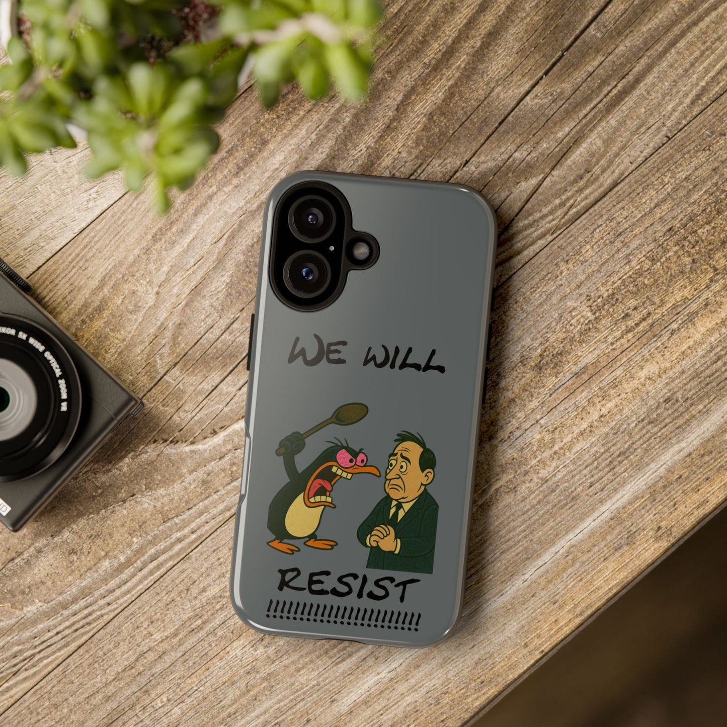 Phone Case - "We Will Resist" Cartoon Protest Design