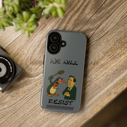 Phone Case - "We Will Resist" Cartoon Protest Design