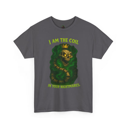 Skull Snake Crown Tee | I Am The Coil Nightmare Illustration