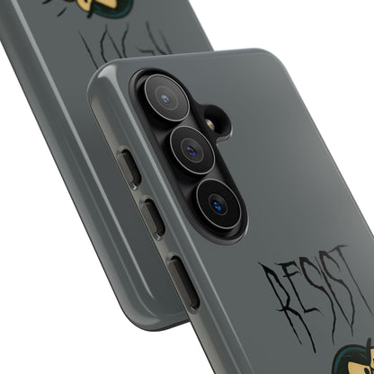 Resist Angry Penguin Phone Case — Protective iPhone Case with Bold Cartoon Design