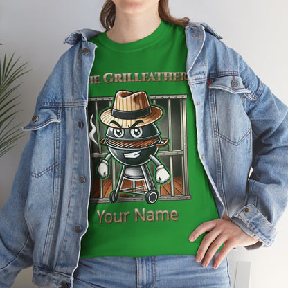 "The Grillfather" Personalized BBQ T-Shirt